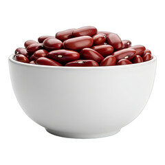 Fresh kidney beans in a white bowl, showcasing natural goodness for healthy eating and vibrant vegetarian cuisine creations