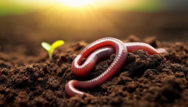 Earthworm In Soil