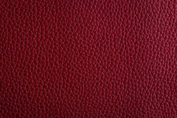 Red leather, closeup view of material texture