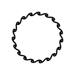 Circle clip art design on plain white transparent isolated background for card, shirt, hoodie, sweatshirt, apparel, tag, mug, icon, poster or badge