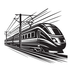 &ldquo;Fast Electric Train Vector &ndash; Express Rail Graphic Design&rdquo;