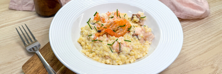 Creamy shrimp risotto invites a culinary waltz of flavors, perfect for Laridae folklore feast or International Comfort Food Day