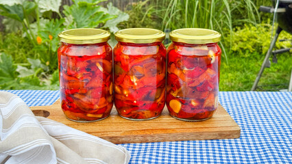 Three jars of vibrant pickled vegetables, a symphony of tangy preservation, perfect for Fermentation Day or Pantry Pride Festivities