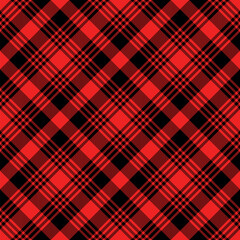 Checkered design for prints.Repeating patern plaid. Seamless red,black color check pattern.  Repeated tartan fabric.Vector scottish fabriс.Ekose texture.Madras flannel.Checker line.Stripe gingham.
