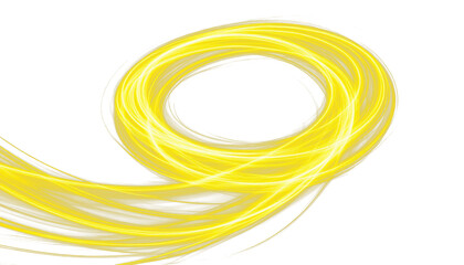 Yellow neon light with swirls and waves, vibrant abstract background