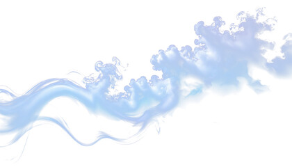 Glowing blue light smoke clouds transparent PNG effect