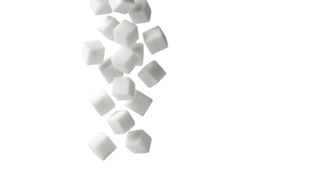 Falling Sugar Cubes