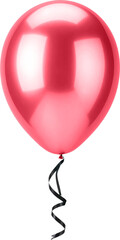 Red Foil Balloon PNG Transparent Background