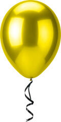 Yellow Foil Balloon PNG Transparent Background