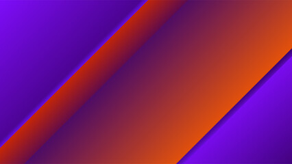 Obraz premium ILLUSTRATION ABSTRACT BACKGROUND ELEGANT ORANGE PURPLE GRADIENT SMOOTH LIQUID COLORFUL DESIGN WITH DIAGONAL GEOMETRIC SHAPES VECTOR TEMPLATE GOOD FOR MODERN WEBSITE, WALLPAPER, COVER DESIGN 