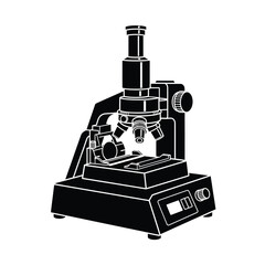 Creative Details Microtome Vector Illustration | Laboratory Cutting Instrument | Histology Sample Preparation Device