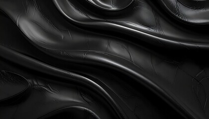 Black metallic panel with subtle embossed patterns and reflections, premium luxury texture
