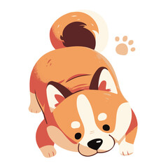 Cartoon dog animation vector design