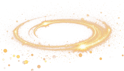 Golden whirlwind with sparkles and glitter transparent PNG