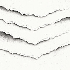 Obraz premium Abstract torn vector texture with layered ripped edges distressed grunge cuts pure white background high quality