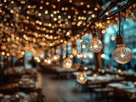 a warm and cozy indoor setting with a wooden floor adorned with sparkling confetti. In the background, there is a window with a white frame, and shelves filled with various decorative items