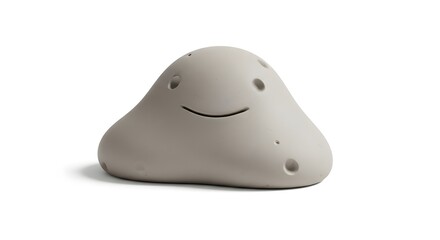 Fototapeta premium Clay 3D Blob - Soft clay blob with simple friendly form