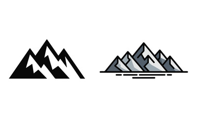 Mountal Mountain Logo &ndash; Minimal Outdoor Adventure Badge