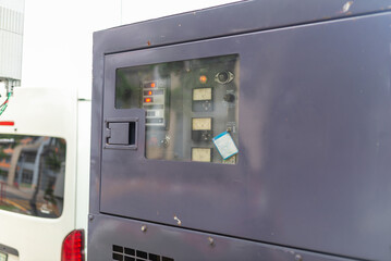Fototapeta premium Control Panel with Indicators and Buttons