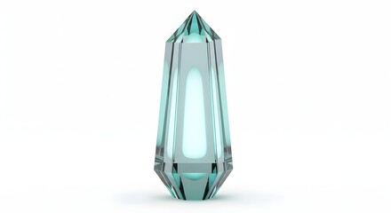 Retro Sci-Fi Crystal - Tall transparent sci-fi crystal with retro glow