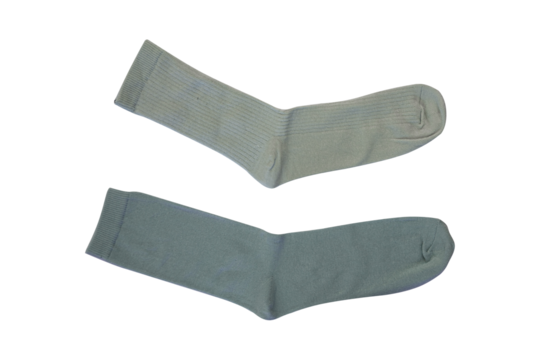 Soft socks on a white background