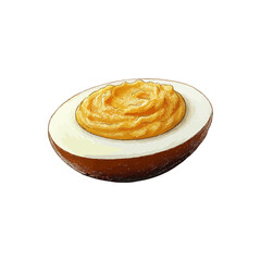 deviled egg hand drawn vector illustration