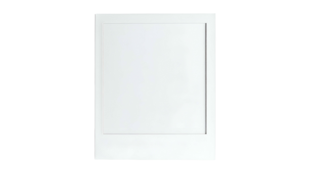 A white square framed with a subtle border against a black background, resembling a photograph - Powered by Adobe