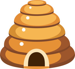 Vector illustration of a beehive