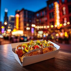 Chicago style hotdog