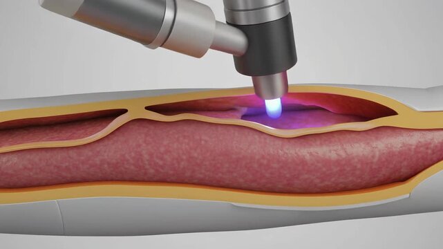 Medical Illustration: Radiofrequency Catheter Ablation of Vein Cross-Section