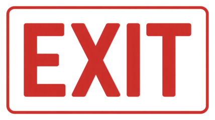Bold exit sign offers clear direction, making safety a priority in emergencies, perfect for wayfinding and emergency preparedness planning needs today