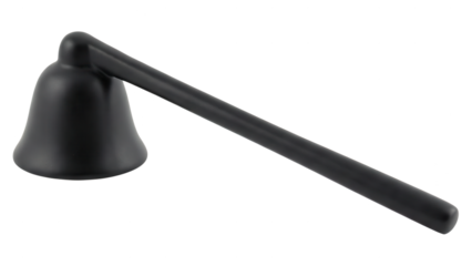 Black Metal Candle Snuffer on White Background
