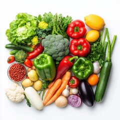 Fresh and Colorful Assortment of Vegetables for Healthy Eating Options