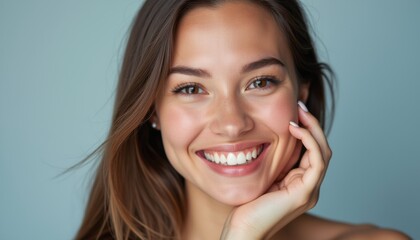 Radiant young woman with a joyful smile