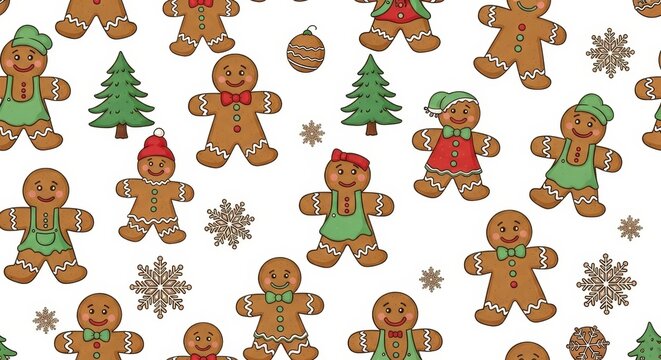 gingerbread man and woman - Powered by Adobe
