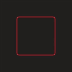 Neon Glowing Rounded Square Frames on Dark Background