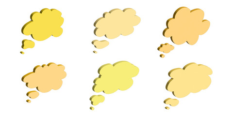 3d speech bubble Blank empty message box Textbox frame for banners, price tags, stickers, design