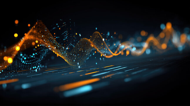 Futuristic Data Streams and Digital Landscapes