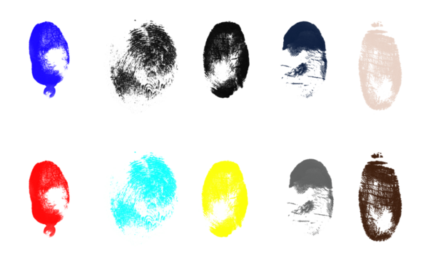 Abstract fingerprint shapes on transparent background - Powered by Adobe