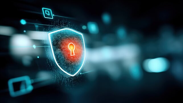 Cybersecurity measures protecting digital assets global infographic virtual environment digital perspective security awareness - Powered by Adobe