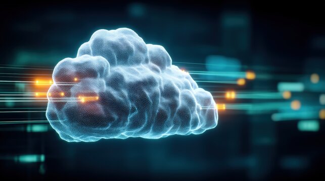 Data transfer action cloud computing event digital environment futuristic viewpoint virtual concept for enhanced connectivity