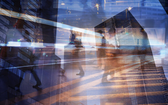 Dynamic Urban Motion Double Exposure - Powered by Adobe