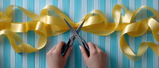 A person carefully measures a cardboard box on a work table using a ruler, preparing it for shipment or packaging tasks