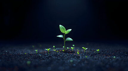 Vertical Cinematic Scene: Glowing 3D Cartoon Plant Growth - Motivational TikTok / Reel, Time-Lapse, Lofi Mood, Self-Care Visual