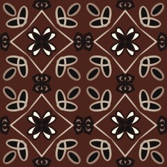 Seamless fabric pattern, Bohemian, Maroon, Black, Brown, White, Floral, Geometric, Antique, Native American, Cloth, Background 