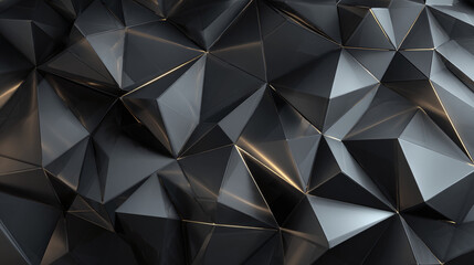 Abstract geometric design featuring complex polygonal shapes and subtle lighting effects