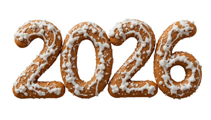 Festive Gingerbread Cookies Spell Out The Year 2026