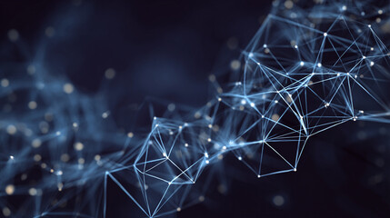 Abstract network of interconnected nodes and lines, a visual representation of complex systems. This image exudes a sense of interconnectedness, data flow, and intricate patterns