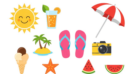 Collection of decorative bottles and containers with floral motifs isolated on transparent background