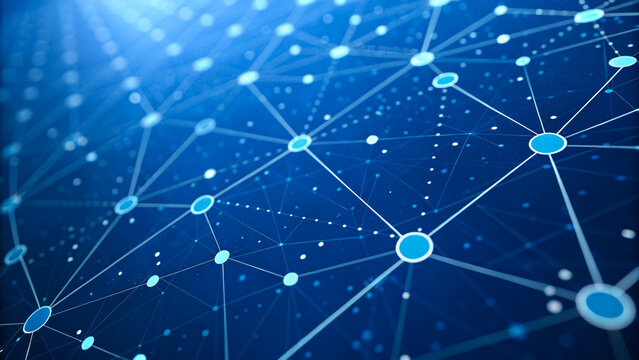 Abstract network technology background connection structure and data system